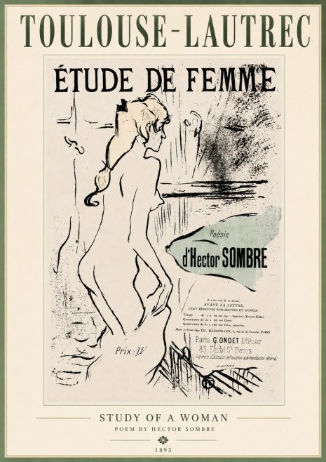 Toulouse-Lautrec Étude De Femme No3 - Póster