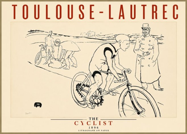 Toulouse-Lautrec The Cyclist No5 - Póster