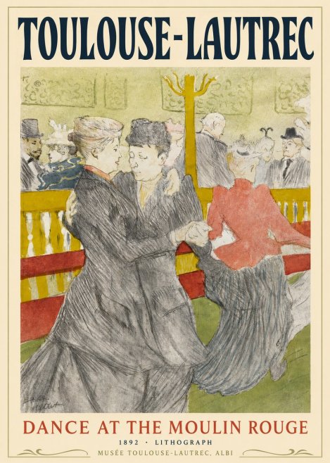 Toulouse-Lautrec Dance at the Moulin Rouge No2 - Póster