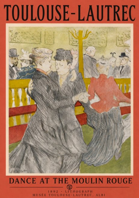 Toulouse-Lautrec Dance at the Moulin Rouge No4 - Póster