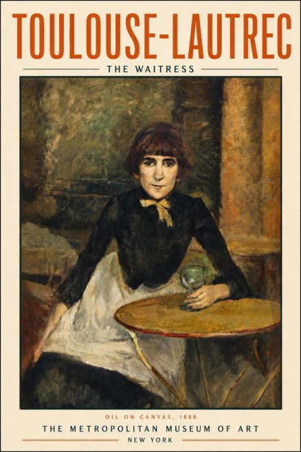 Toulouse-Lautrec The Waitress No6 - Póster