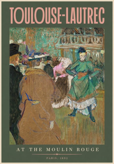 Toulouse-Lautrec At the Moulin Rouge XIII No2 - Póster