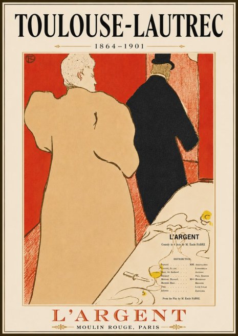 Toulouse-Lautrec L'argent No6 - Póster