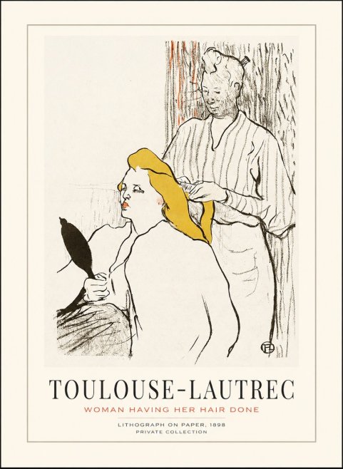 Toulouse-Lautrec Woman Having Her Hair Done No1 - Póster