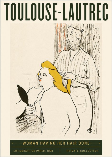 Toulouse-Lautrec Woman Having Her Hair Done No3 - Póster