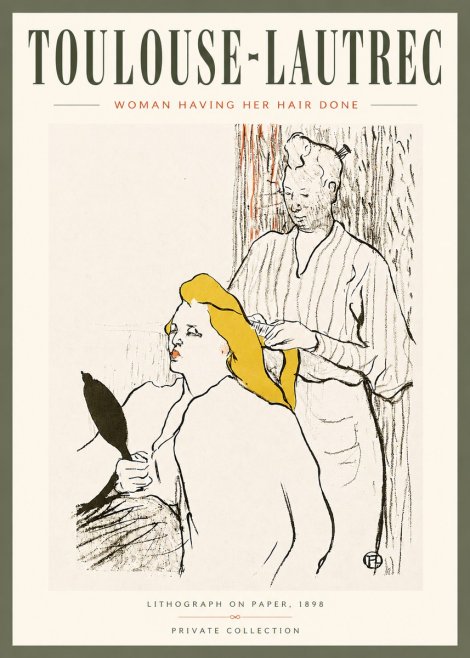 Toulouse-Lautrec Woman Having Her Hair Done No5 - Póster