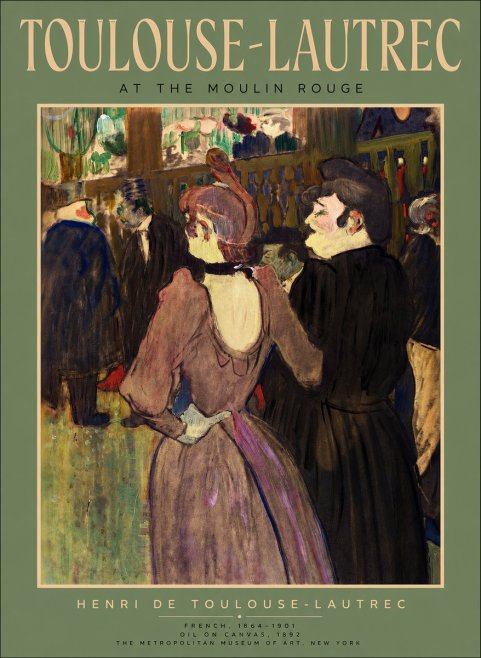 Toulouse-Lautrec At the Moulin Rouge XIV No2 - Póster