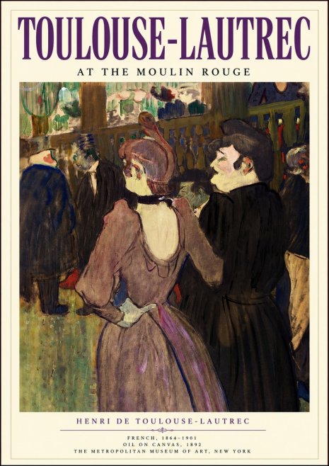 Toulouse-Lautrec At the Moulin Rouge XIV No3 - Póster