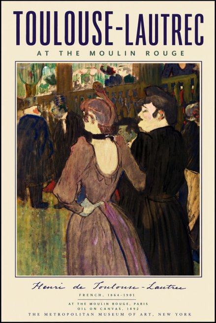 Toulouse-Lautrec At the Moulin Rouge XIV No4 - Póster