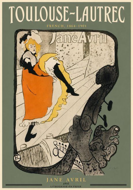 Toulouse-Lautrec Jane Avril II No2 - Póster