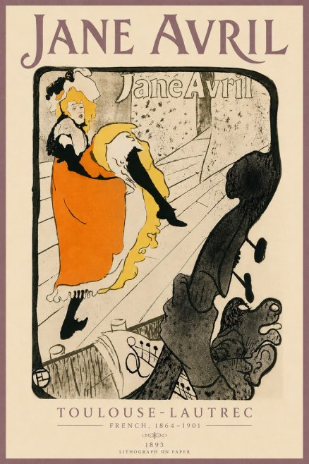 Toulouse-Lautrec Jane Avril II No6 - Póster