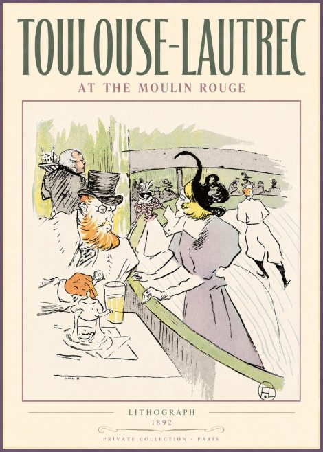 Toulouse-Lautrec At the Moulin Rouge XV No3 - Póster