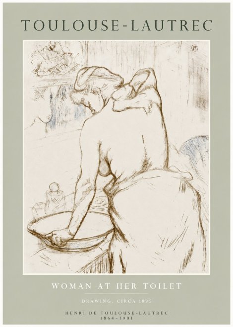 Toulouse-Lautrec Woman at Her Toilet No3 - Póster