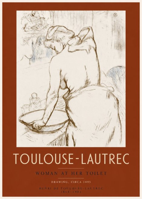 Toulouse-Lautrec Woman at Her Toilet No5 - Póster