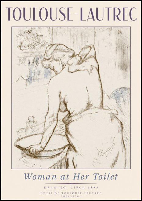 Toulouse-Lautrec Woman at Her Toilet No6 - Póster