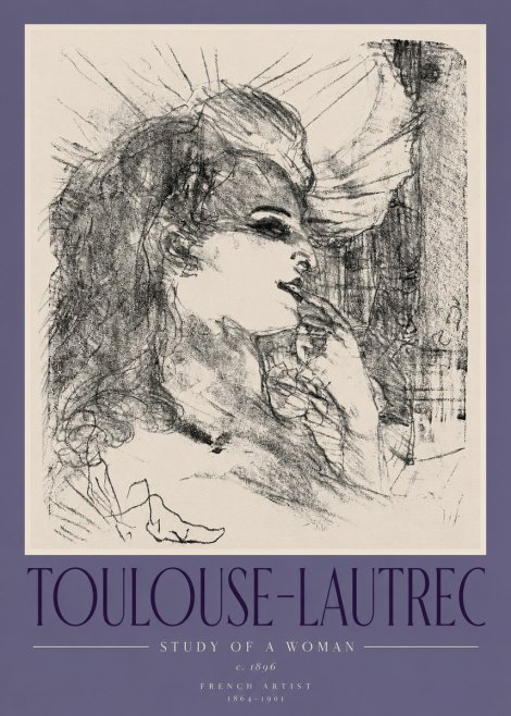 Toulouse-Lautrec Study of a Woman I No2 - Póster