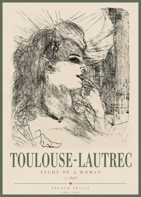 Toulouse-Lautrec Study of a Woman I No3 - Póster
