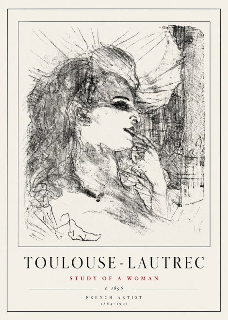 Toulouse-Lautrec Study of a Woman I No5 - Póster