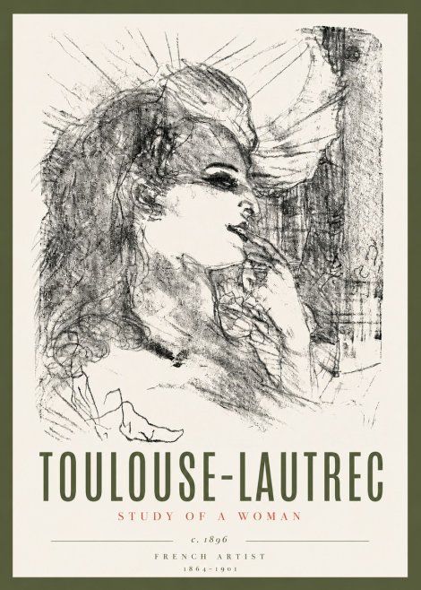 Toulouse-Lautrec Study of a Woman I No6 - Póster