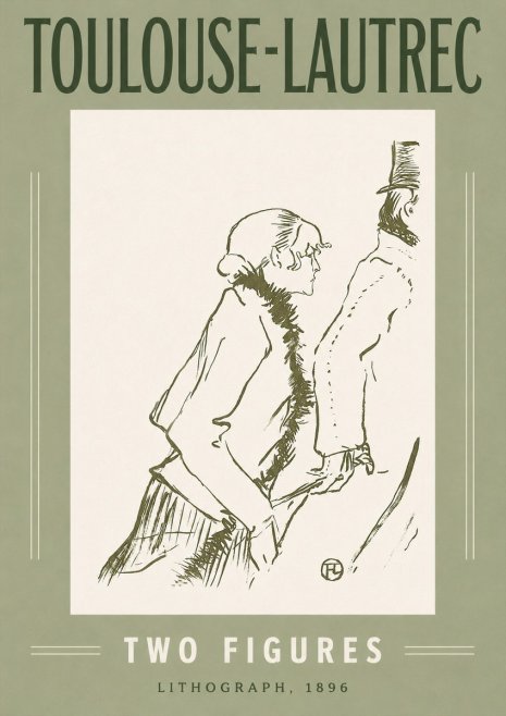 Toulouse-Lautrec Two Figures No2 - Póster