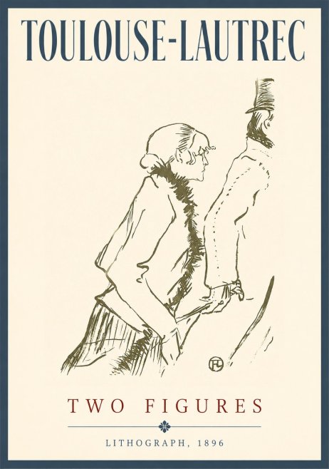 Toulouse-Lautrec Two Figures No3 - Póster