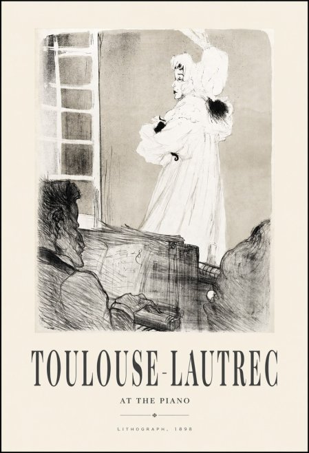 Toulouse-Lautrec At the Piano No1 - Póster