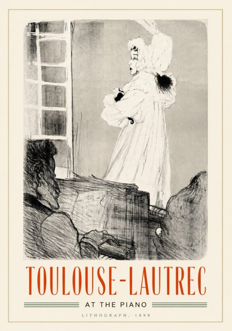Toulouse-Lautrec At the Piano No4 - Póster