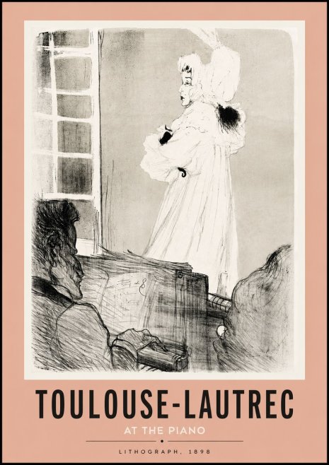 Toulouse-Lautrec At the Piano No5 - Póster