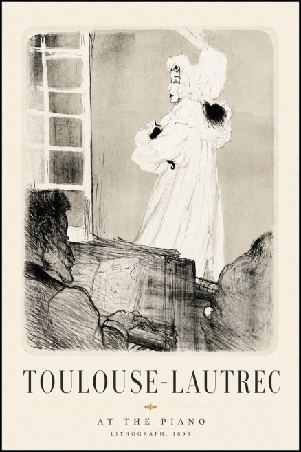 Toulouse-Lautrec At the Piano No6 - Póster