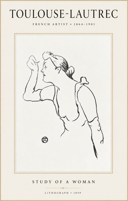Toulouse-Lautrec Study of a Woman II No1 - Póster