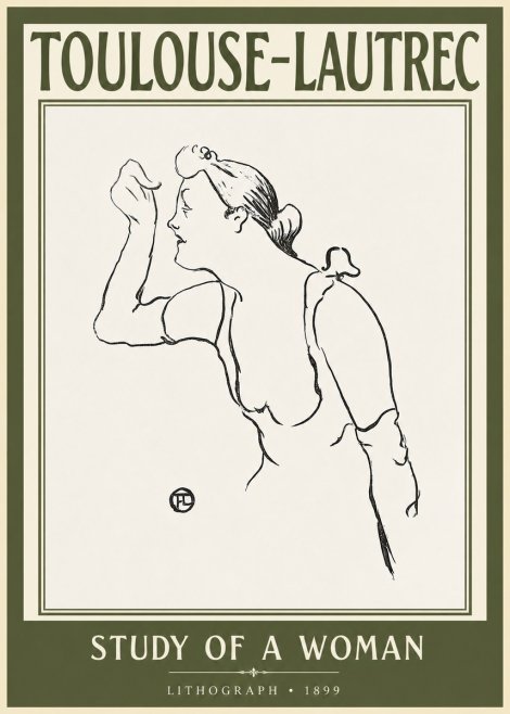 Toulouse-Lautrec Study of a Woman II No2 - Póster