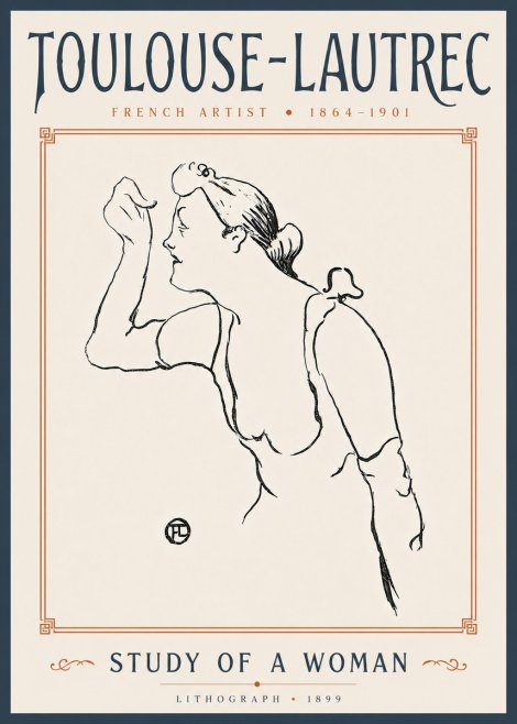 Toulouse-Lautrec Study of a Woman II No6 - Póster
