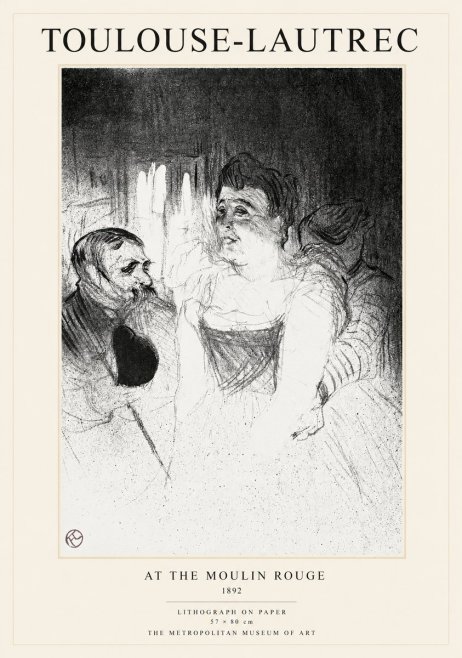 Toulouse-Lautrec At the Moulin Rouge XVII No1 - Póster