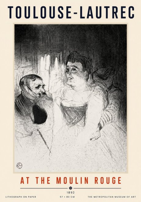 Toulouse-Lautrec At the Moulin Rouge XVII No3 - Póster