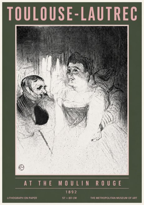 Toulouse-Lautrec At the Moulin Rouge XVII No4 - Póster
