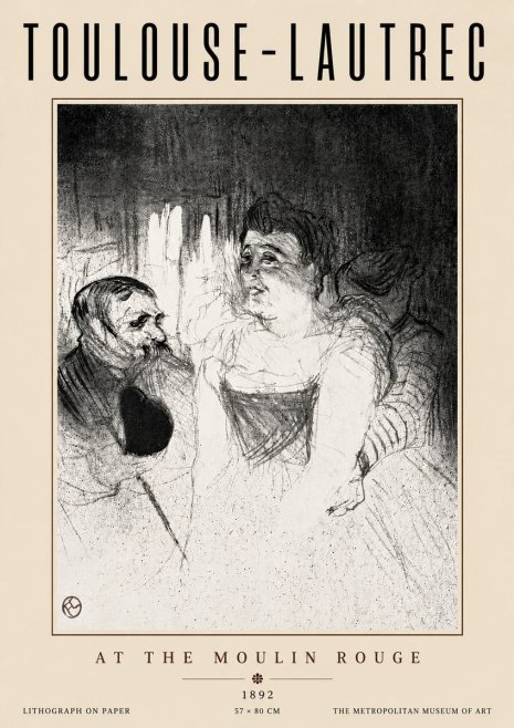 Toulouse-Lautrec At the Moulin Rouge XVII No5 - Póster