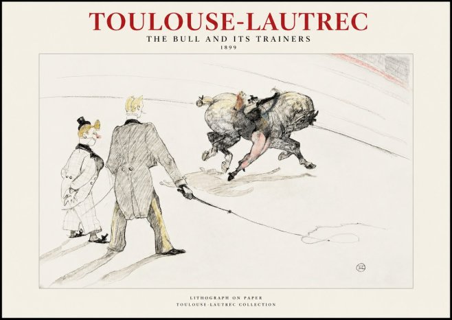 Toulouse-Lautrec The Bull and Its Trainers No1 - Póster