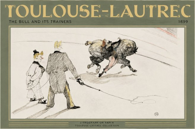 Toulouse-Lautrec The Bull and Its Trainers No2 - Póster