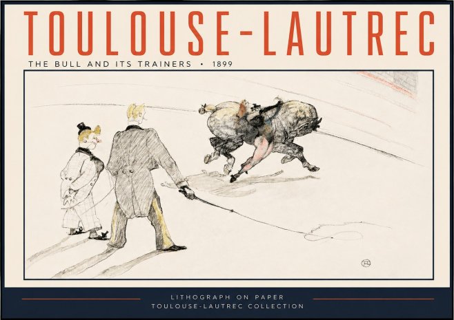 Toulouse-Lautrec The Bull and Its Trainers No3 - Póster