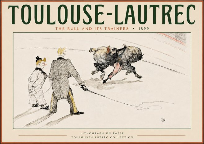 Toulouse-Lautrec The Bull and Its Trainers No4 - Póster