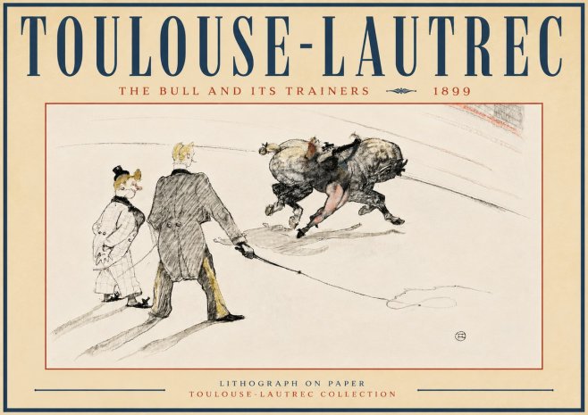 Toulouse-Lautrec The Bull and Its Trainers No6 - Póster