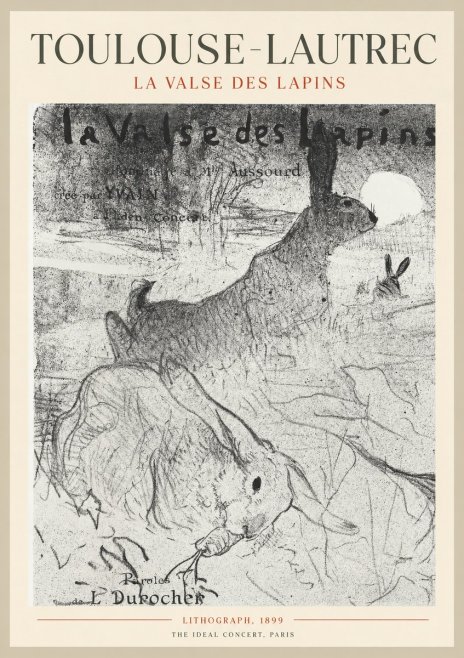 Toulouse-Lautrec La Valse Des Lapins No1 - Póster