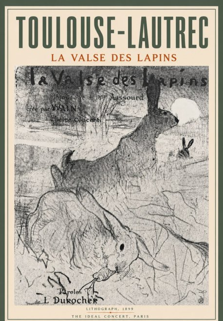 Toulouse-Lautrec La Valse Des Lapins No6 - Póster