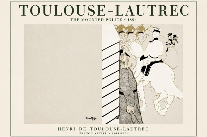 Toulouse-Lautrec The Mounted Police No3 - Póster