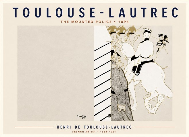 Toulouse-Lautrec The Mounted Police No5 - Póster