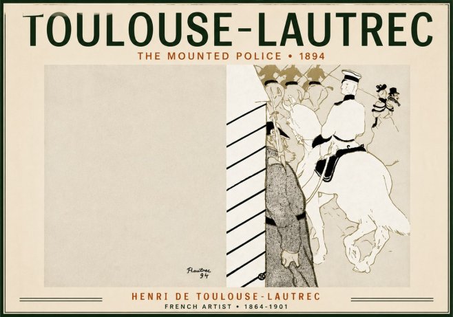 Toulouse-Lautrec The Mounted Police No6 - Póster