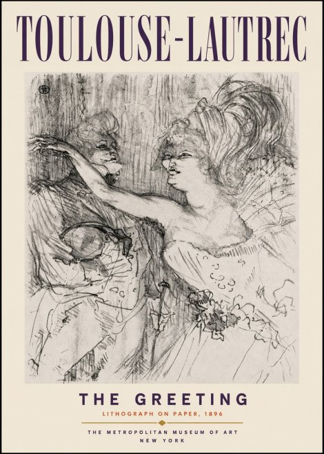 Toulouse-Lautrec The Greeting No2 - Póster