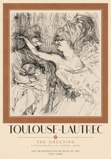 Toulouse-Lautrec The Greeting No3 - Póster