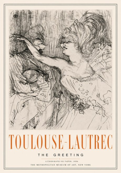 Toulouse-Lautrec The Greeting No6 - Póster