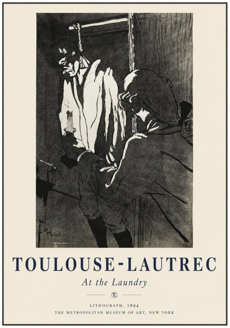 Toulouse-Lautrec At the Laundry No1 - Póster